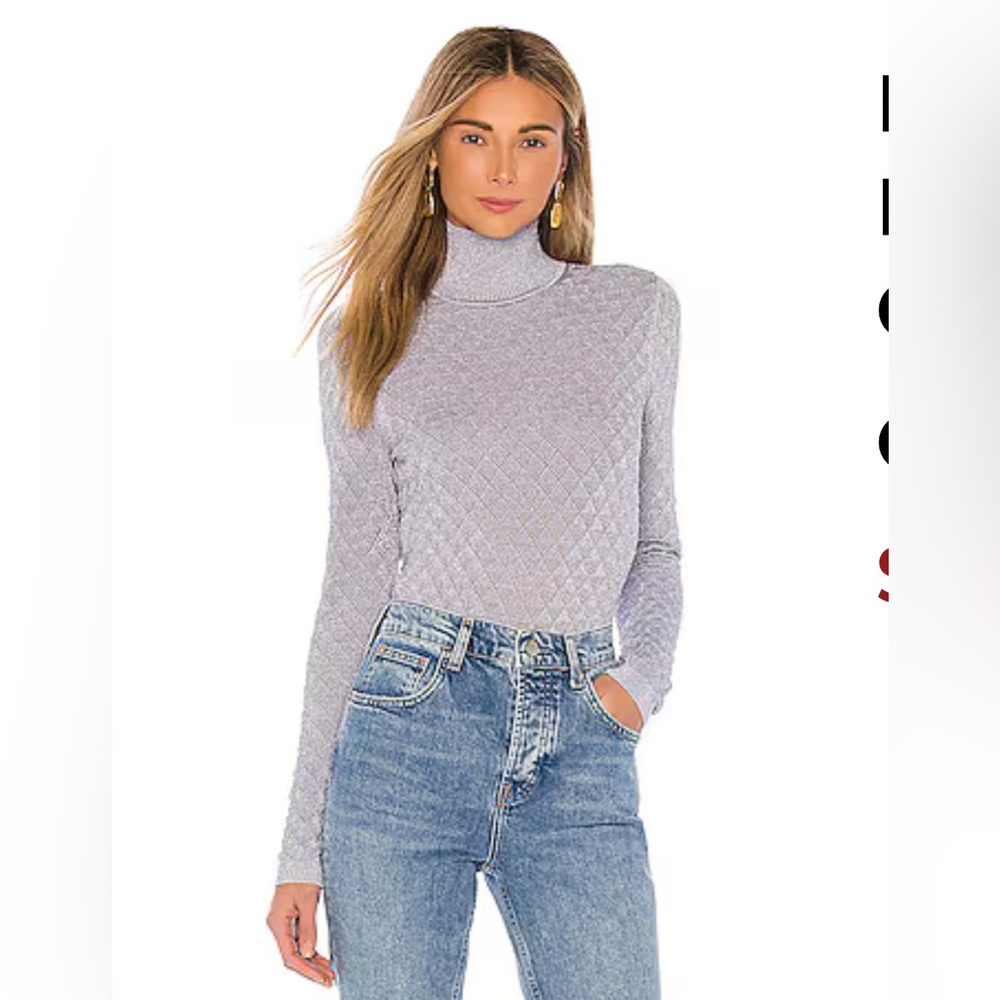 CINQ A SEPT Lilette Turtleneck in Mercury & Metallic
Sweater